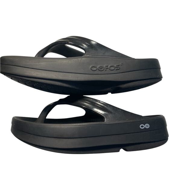 OOFOS OOriginal Black Orthotic Sandals – Women’s Size 10 Comfort Shoe - Picture 6 of 6